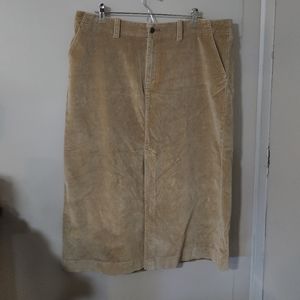 Eddie Bauer Velvet Khaki Skirt